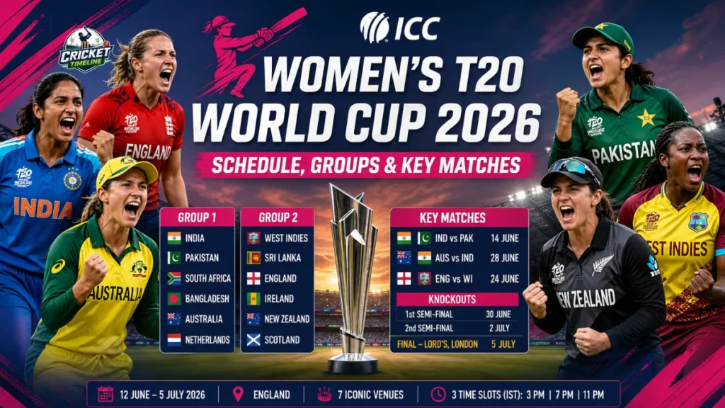 Women’s T20 World Cup 2026 Schedule